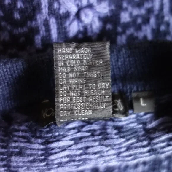 NOMADIC TRADERS Knitted Floral Embroidered Purple Sweater – Wmns Large - Picture 5 of 9